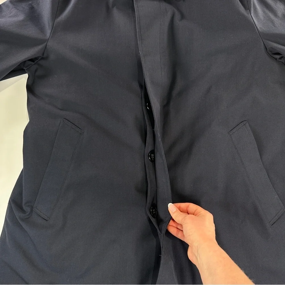 Casualcraft lined overcoat removable liner navy men 40R